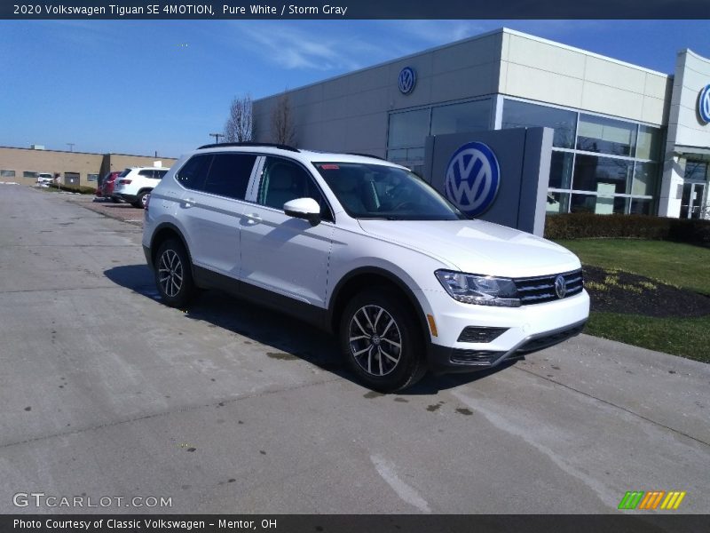 Pure White / Storm Gray 2020 Volkswagen Tiguan SE 4MOTION