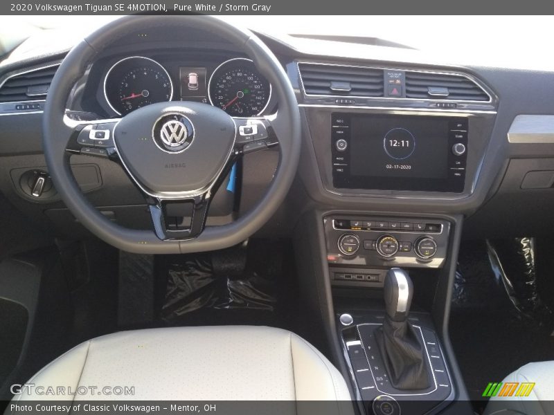Pure White / Storm Gray 2020 Volkswagen Tiguan SE 4MOTION
