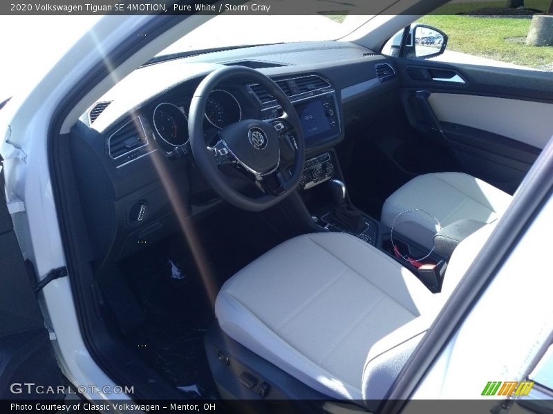 Pure White / Storm Gray 2020 Volkswagen Tiguan SE 4MOTION