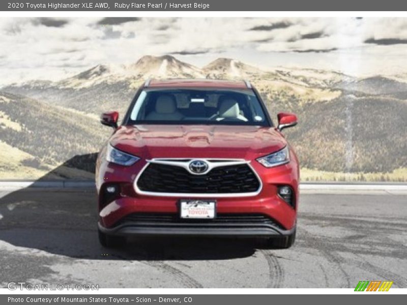 Ruby Flare Pearl / Harvest Beige 2020 Toyota Highlander XLE AWD