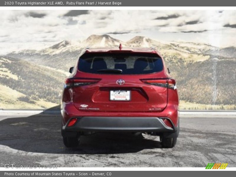 Ruby Flare Pearl / Harvest Beige 2020 Toyota Highlander XLE AWD