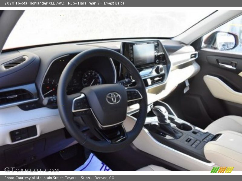 Ruby Flare Pearl / Harvest Beige 2020 Toyota Highlander XLE AWD