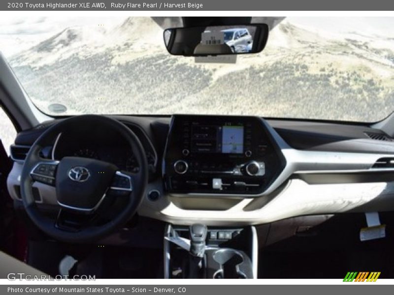 Ruby Flare Pearl / Harvest Beige 2020 Toyota Highlander XLE AWD