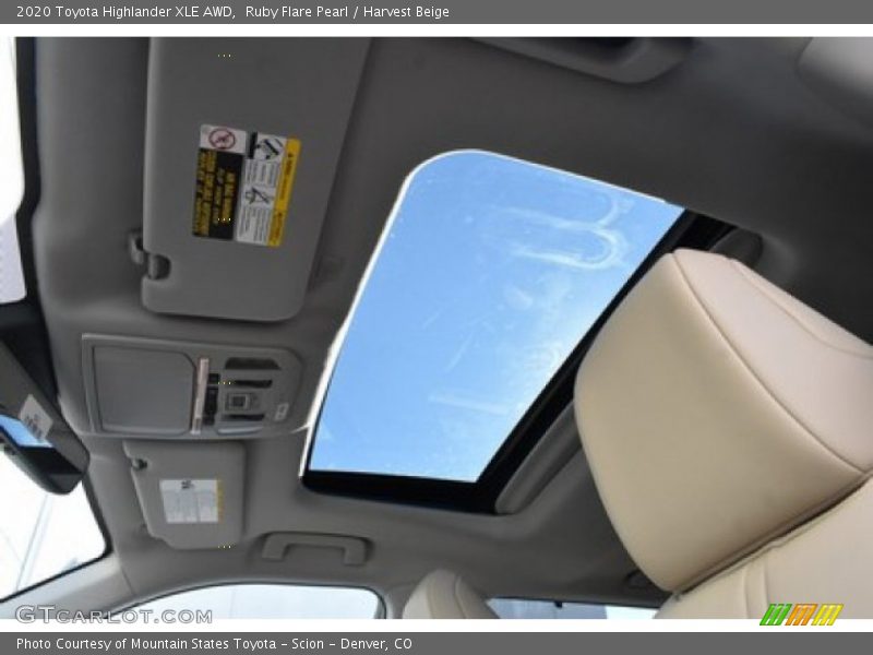 Ruby Flare Pearl / Harvest Beige 2020 Toyota Highlander XLE AWD