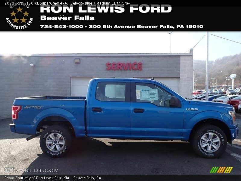 Velocity Blue / Medium Earth Gray 2020 Ford F150 XL SuperCrew 4x4