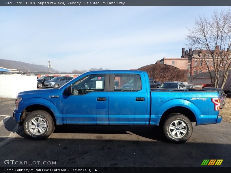 Velocity Blue / Medium Earth Gray 2020 Ford F150 XL SuperCrew 4x4