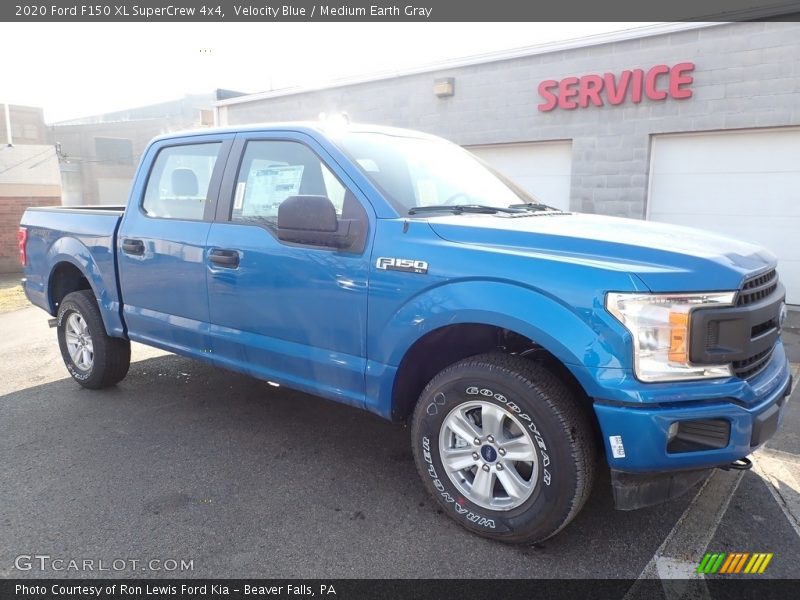 Velocity Blue / Medium Earth Gray 2020 Ford F150 XL SuperCrew 4x4