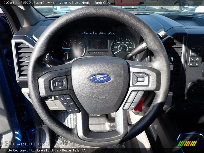 Velocity Blue / Medium Earth Gray 2020 Ford F150 XL SuperCrew 4x4