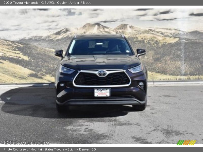 Opulent Amber / Black 2020 Toyota Highlander XLE AWD