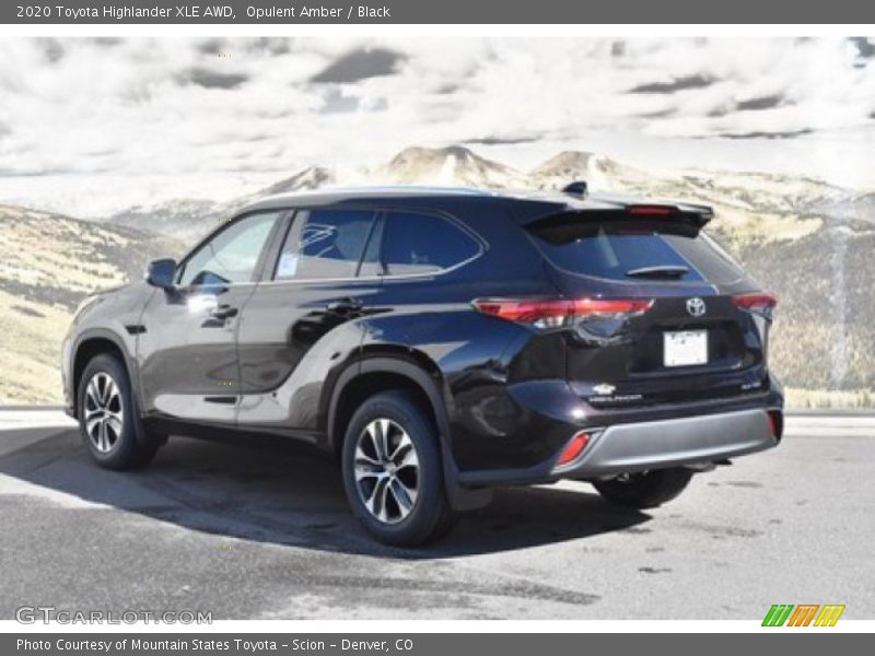 Opulent Amber / Black 2020 Toyota Highlander XLE AWD