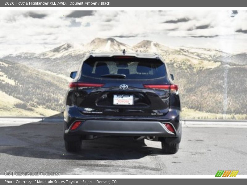Opulent Amber / Black 2020 Toyota Highlander XLE AWD