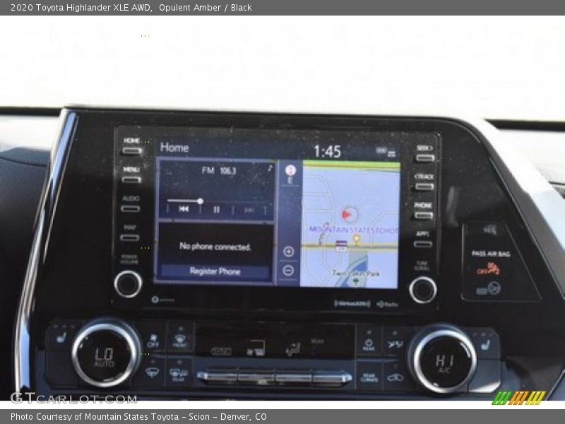 Opulent Amber / Black 2020 Toyota Highlander XLE AWD