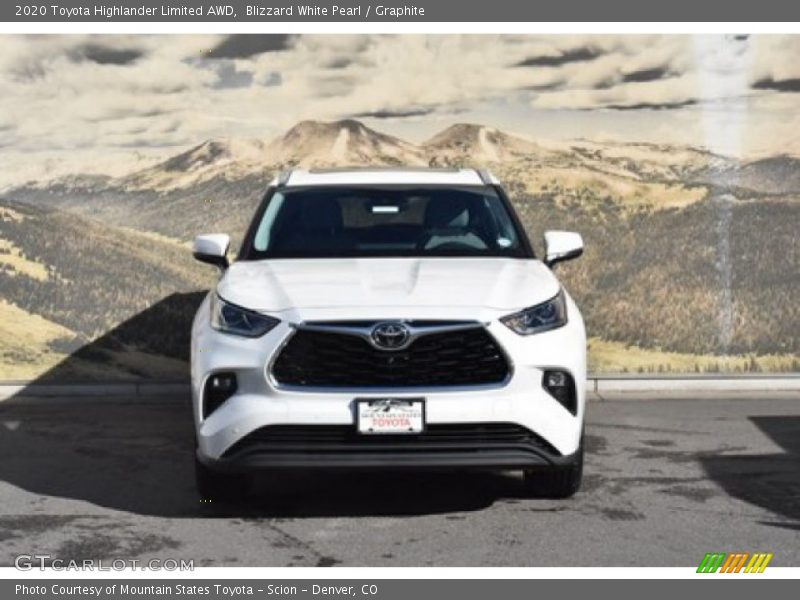 Blizzard White Pearl / Graphite 2020 Toyota Highlander Limited AWD
