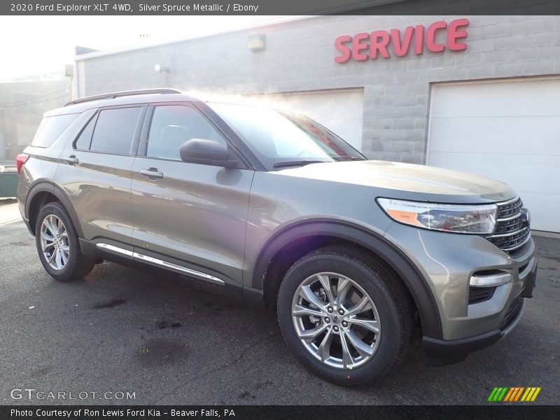 Silver Spruce Metallic / Ebony 2020 Ford Explorer XLT 4WD
