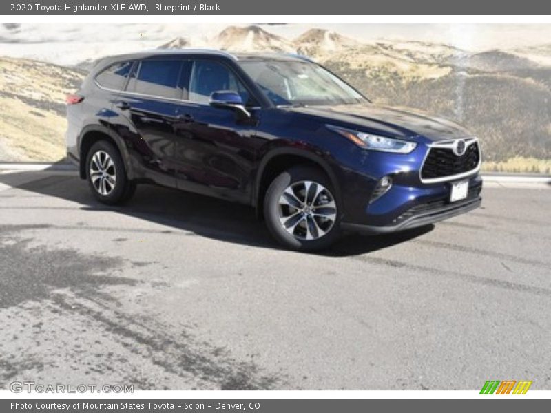 Blueprint / Black 2020 Toyota Highlander XLE AWD