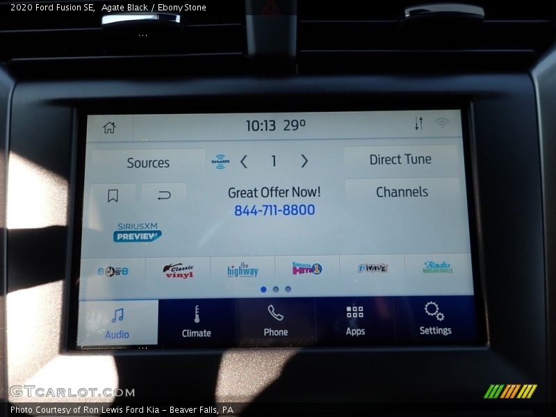 Agate Black / Ebony Stone 2020 Ford Fusion SE