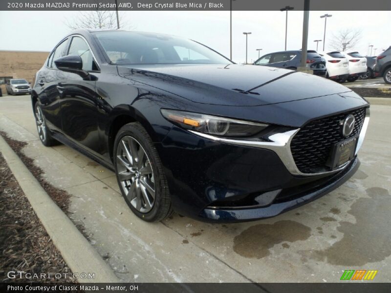 Deep Crystal Blue Mica / Black 2020 Mazda MAZDA3 Premium Sedan AWD