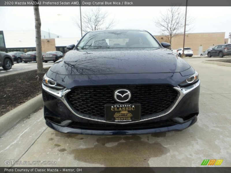 Deep Crystal Blue Mica / Black 2020 Mazda MAZDA3 Preferred Sedan AWD