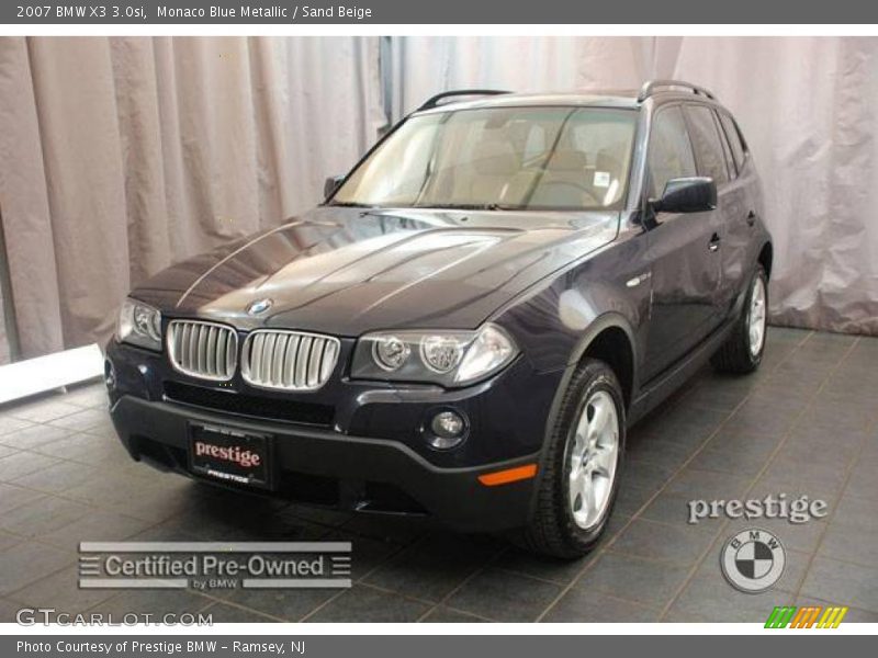 Monaco Blue Metallic / Sand Beige 2007 BMW X3 3.0si