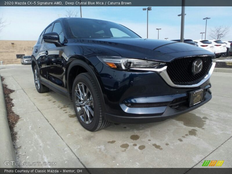 Deep Crystal Blue Mica / Caturra Brown 2020 Mazda CX-5 Signature AWD