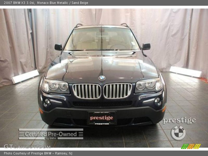 Monaco Blue Metallic / Sand Beige 2007 BMW X3 3.0si