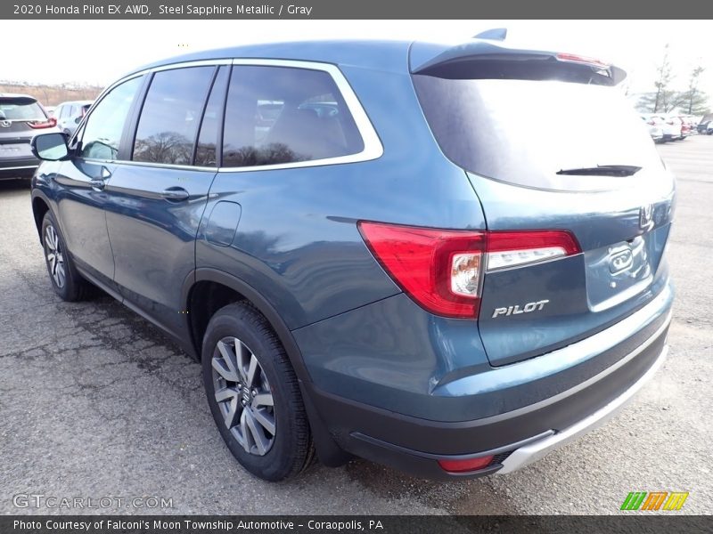 Steel Sapphire Metallic / Gray 2020 Honda Pilot EX AWD