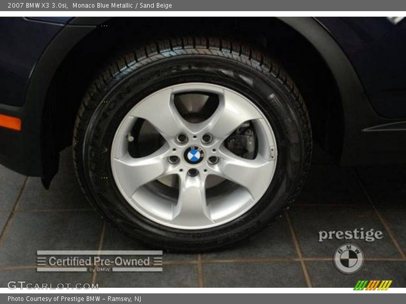 Monaco Blue Metallic / Sand Beige 2007 BMW X3 3.0si