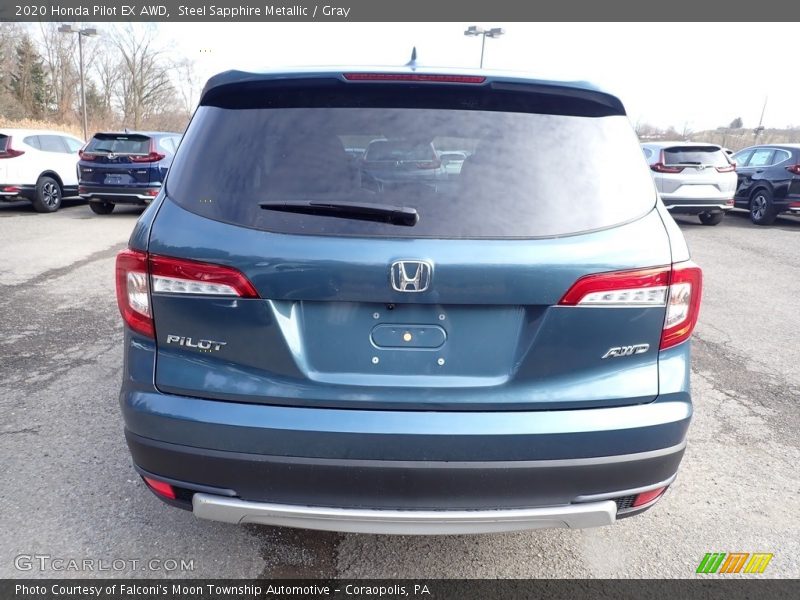 Steel Sapphire Metallic / Gray 2020 Honda Pilot EX AWD