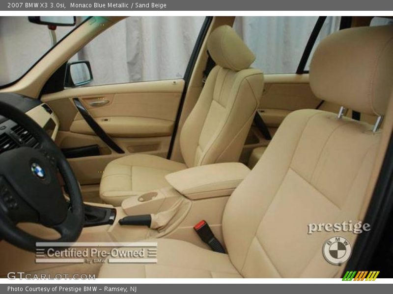 Monaco Blue Metallic / Sand Beige 2007 BMW X3 3.0si