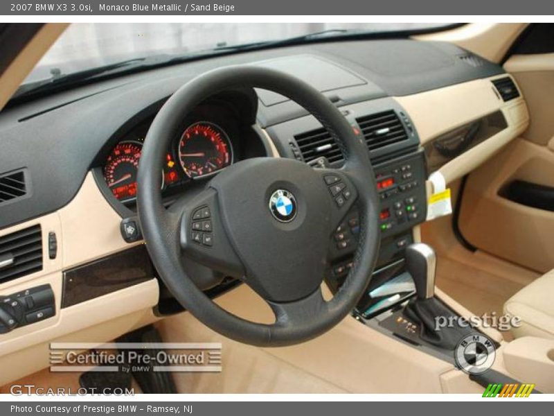 Monaco Blue Metallic / Sand Beige 2007 BMW X3 3.0si