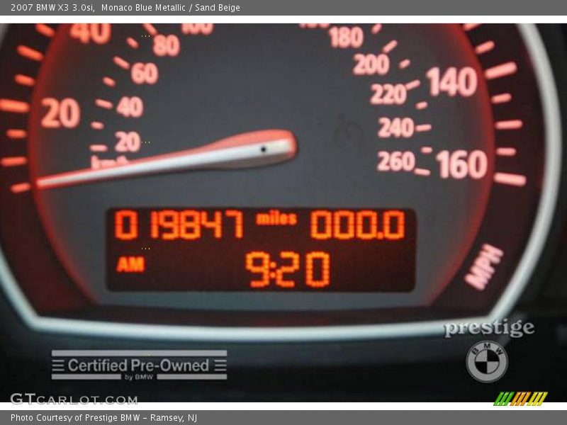 Monaco Blue Metallic / Sand Beige 2007 BMW X3 3.0si