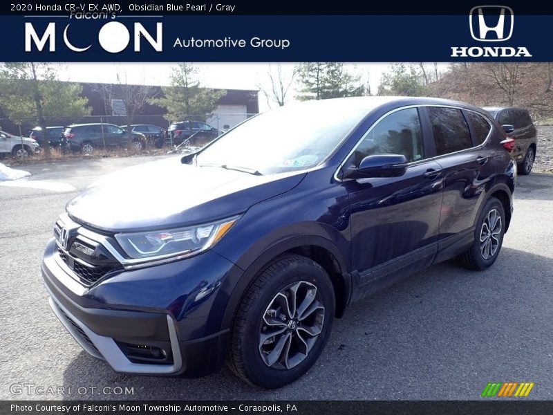 Obsidian Blue Pearl / Gray 2020 Honda CR-V EX AWD