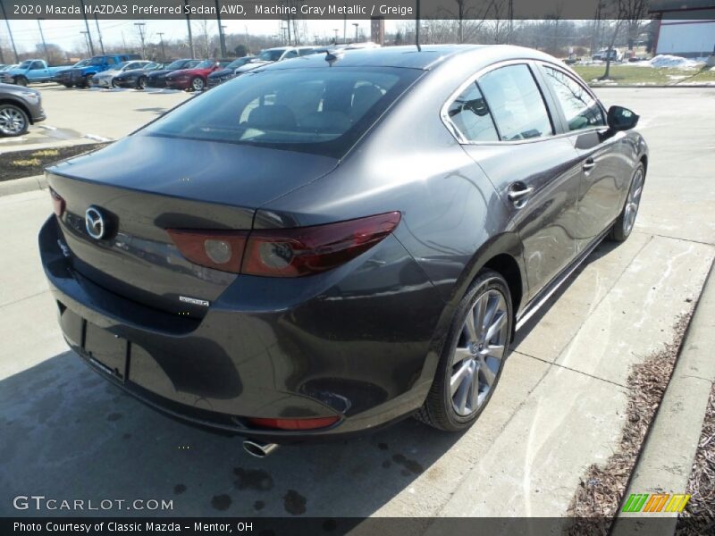 Machine Gray Metallic / Greige 2020 Mazda MAZDA3 Preferred Sedan AWD