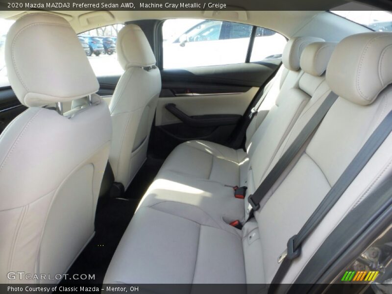 Machine Gray Metallic / Greige 2020 Mazda MAZDA3 Preferred Sedan AWD