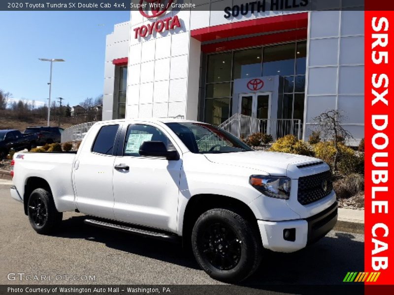 Super White / Graphite 2020 Toyota Tundra SX Double Cab 4x4