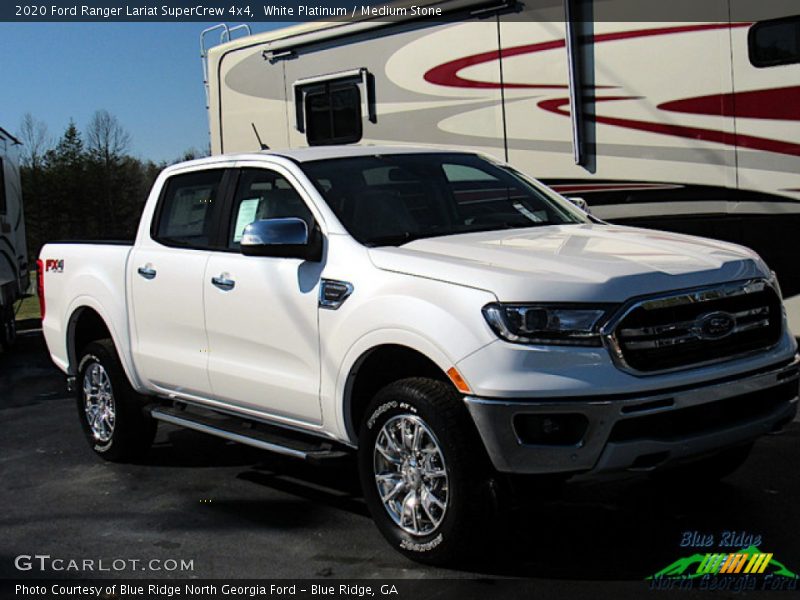 White Platinum / Medium Stone 2020 Ford Ranger Lariat SuperCrew 4x4