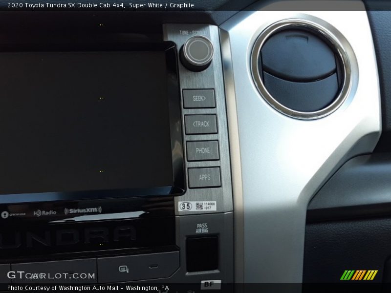 Super White / Graphite 2020 Toyota Tundra SX Double Cab 4x4