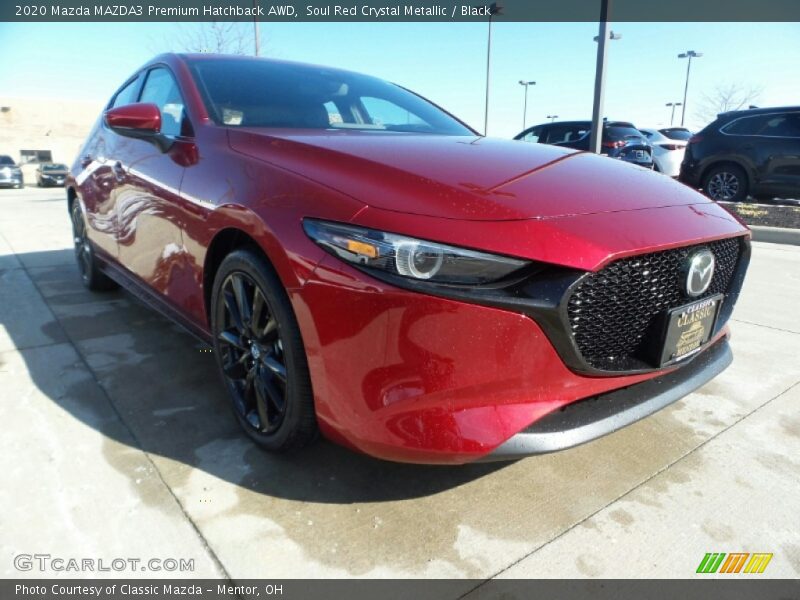 Soul Red Crystal Metallic / Black 2020 Mazda MAZDA3 Premium Hatchback AWD