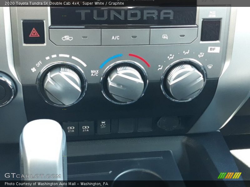Super White / Graphite 2020 Toyota Tundra SX Double Cab 4x4