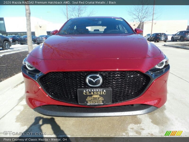Soul Red Crystal Metallic / Black 2020 Mazda MAZDA3 Premium Hatchback AWD