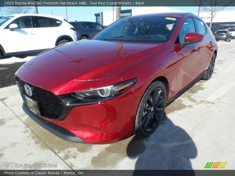 Soul Red Crystal Metallic / Black 2020 Mazda MAZDA3 Premium Hatchback AWD