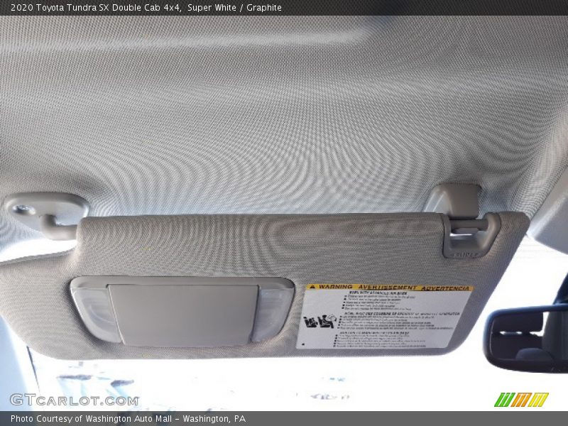 Super White / Graphite 2020 Toyota Tundra SX Double Cab 4x4