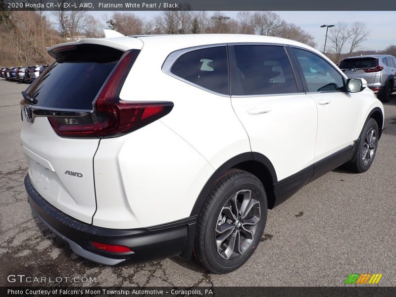 Platinum White Pearl / Black 2020 Honda CR-V EX-L AWD