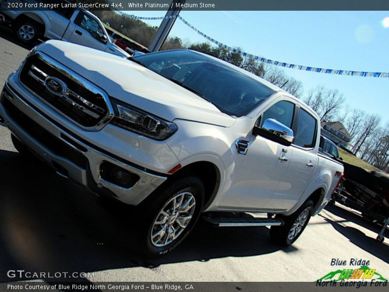 White Platinum / Medium Stone 2020 Ford Ranger Lariat SuperCrew 4x4