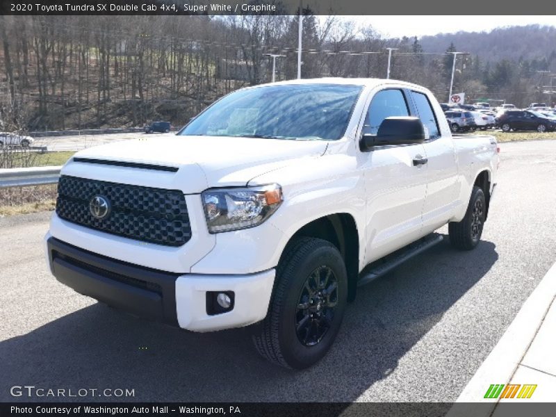 Super White / Graphite 2020 Toyota Tundra SX Double Cab 4x4