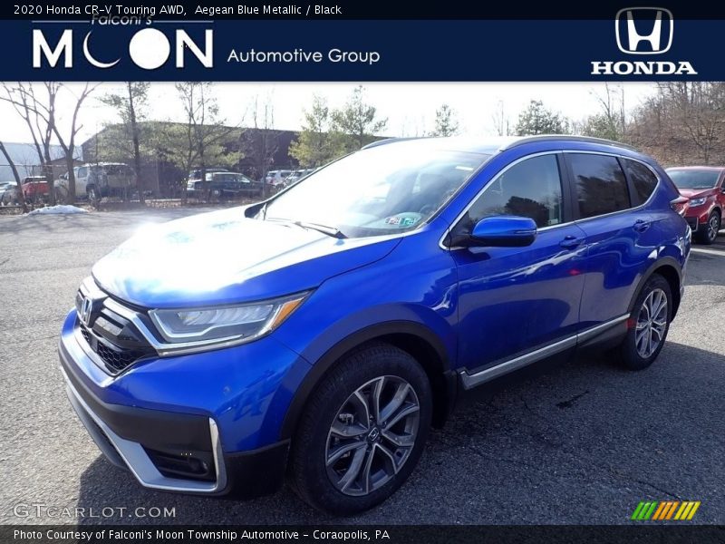 Aegean Blue Metallic / Black 2020 Honda CR-V Touring AWD