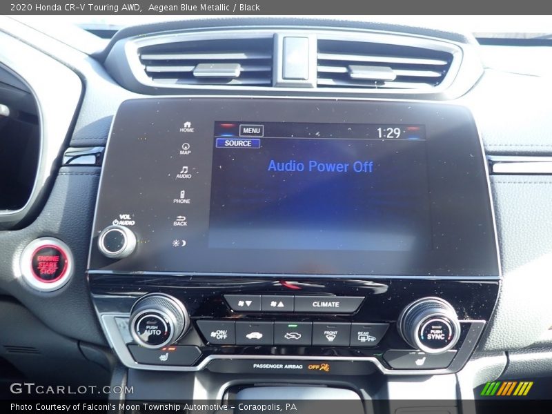 Aegean Blue Metallic / Black 2020 Honda CR-V Touring AWD