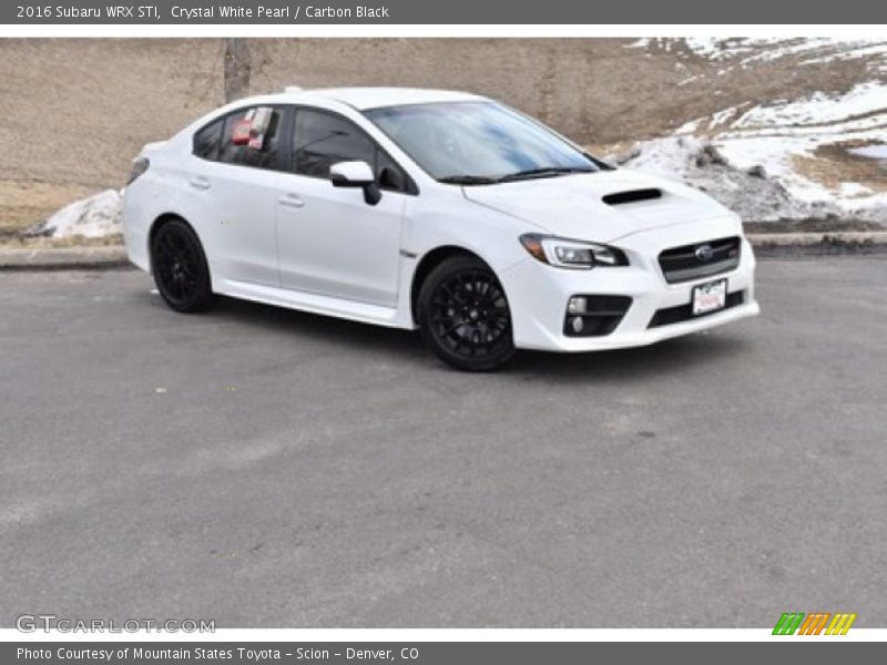 Crystal White Pearl / Carbon Black 2016 Subaru WRX STI