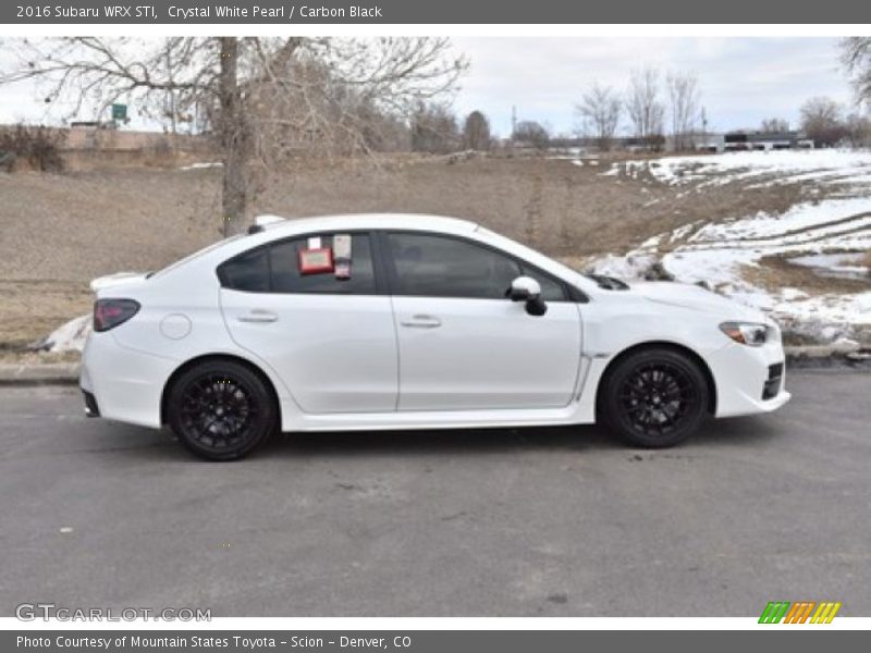 Crystal White Pearl / Carbon Black 2016 Subaru WRX STI