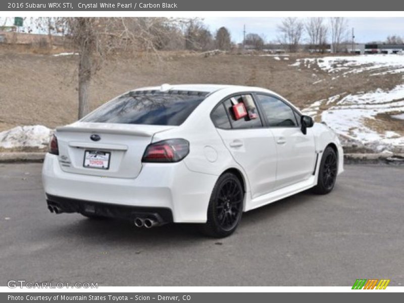 Crystal White Pearl / Carbon Black 2016 Subaru WRX STI